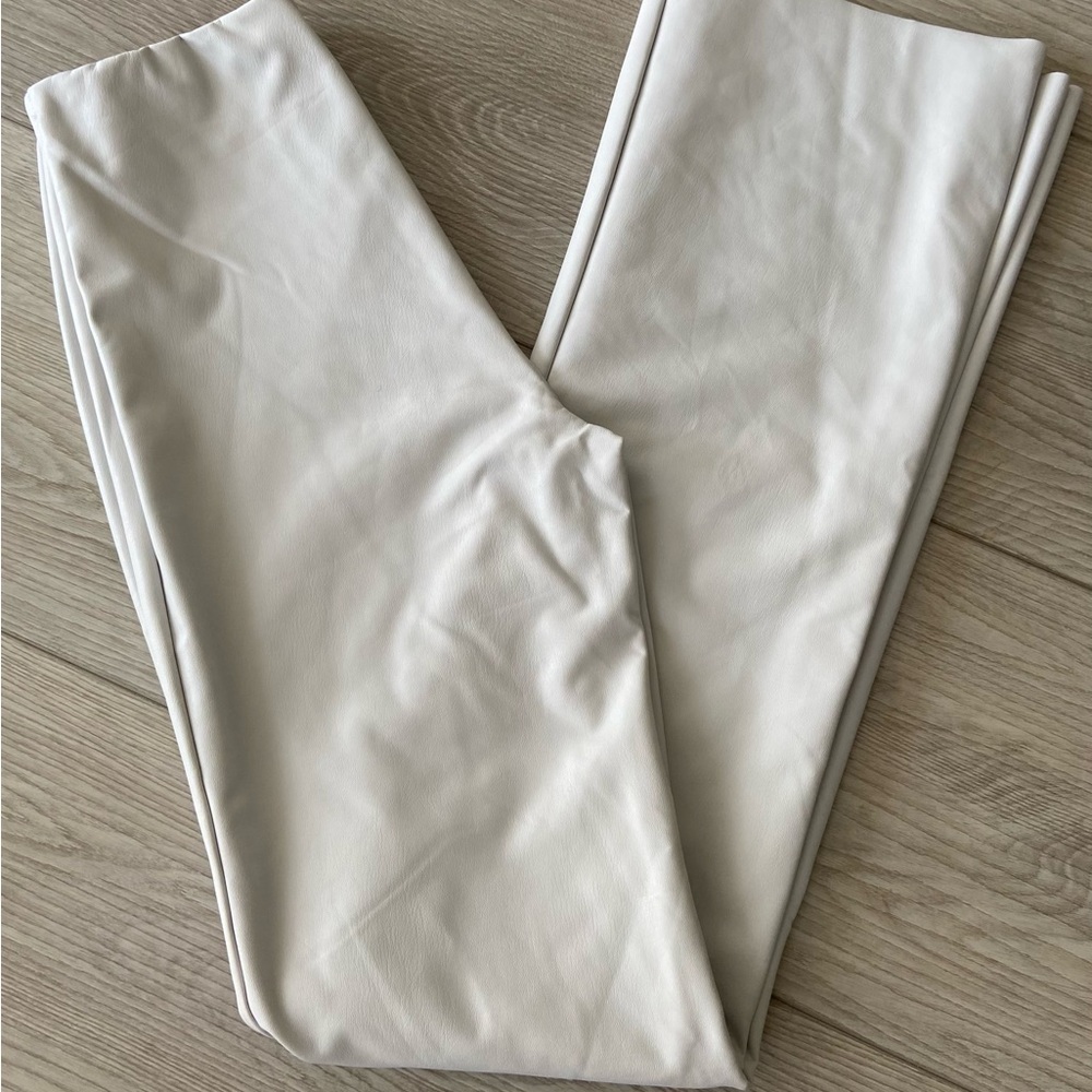 Forever 21 White Faux Leather Pants - Picture 2 of 6